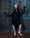 BLACK TURKISH CREPE MID LENGTH DRESS
