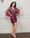 WINE TAFFETA LAME´ DRESS